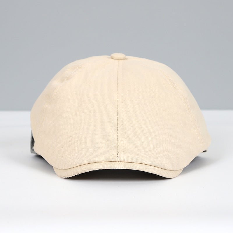 Men's Newsboy Cap Flat Cap with Adjustable Strap and Structured Brim