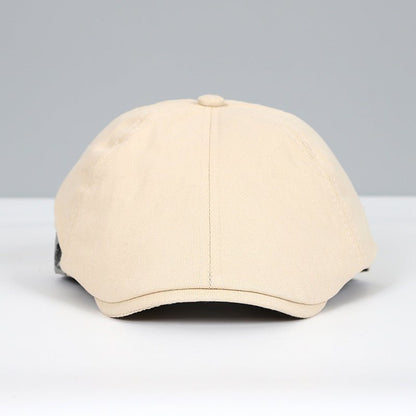Men's Newsboy Cap Flat Cap with Adjustable Strap and Structured Brim