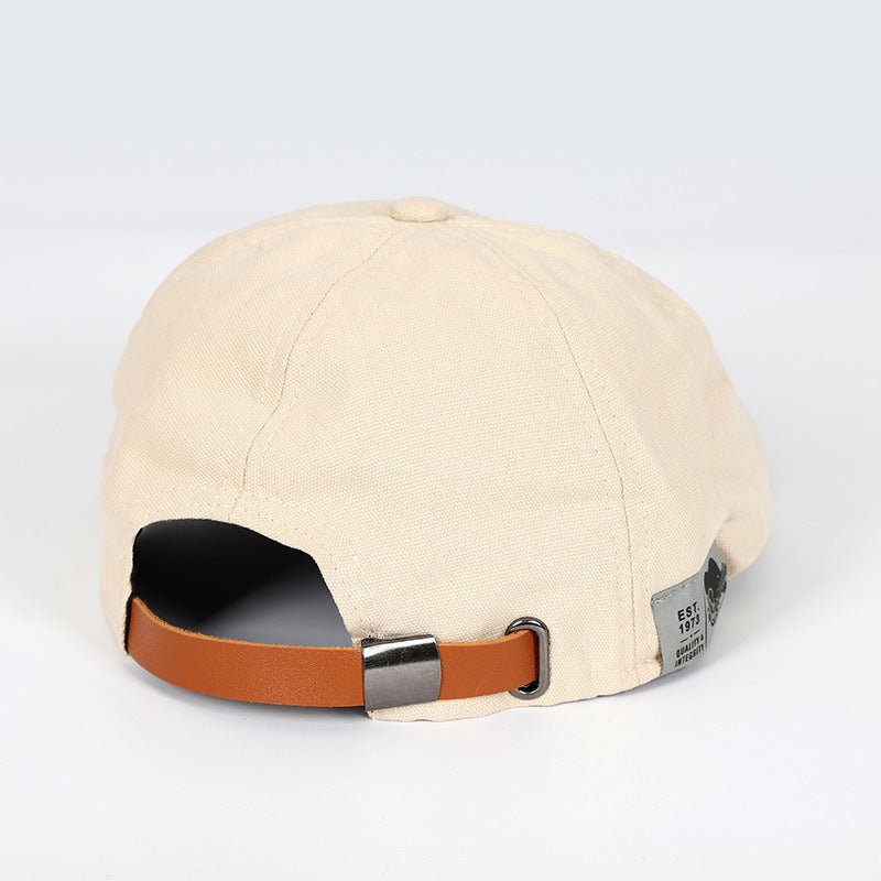 Men's Newsboy Cap Flat Cap with Adjustable Strap and Structured Brim