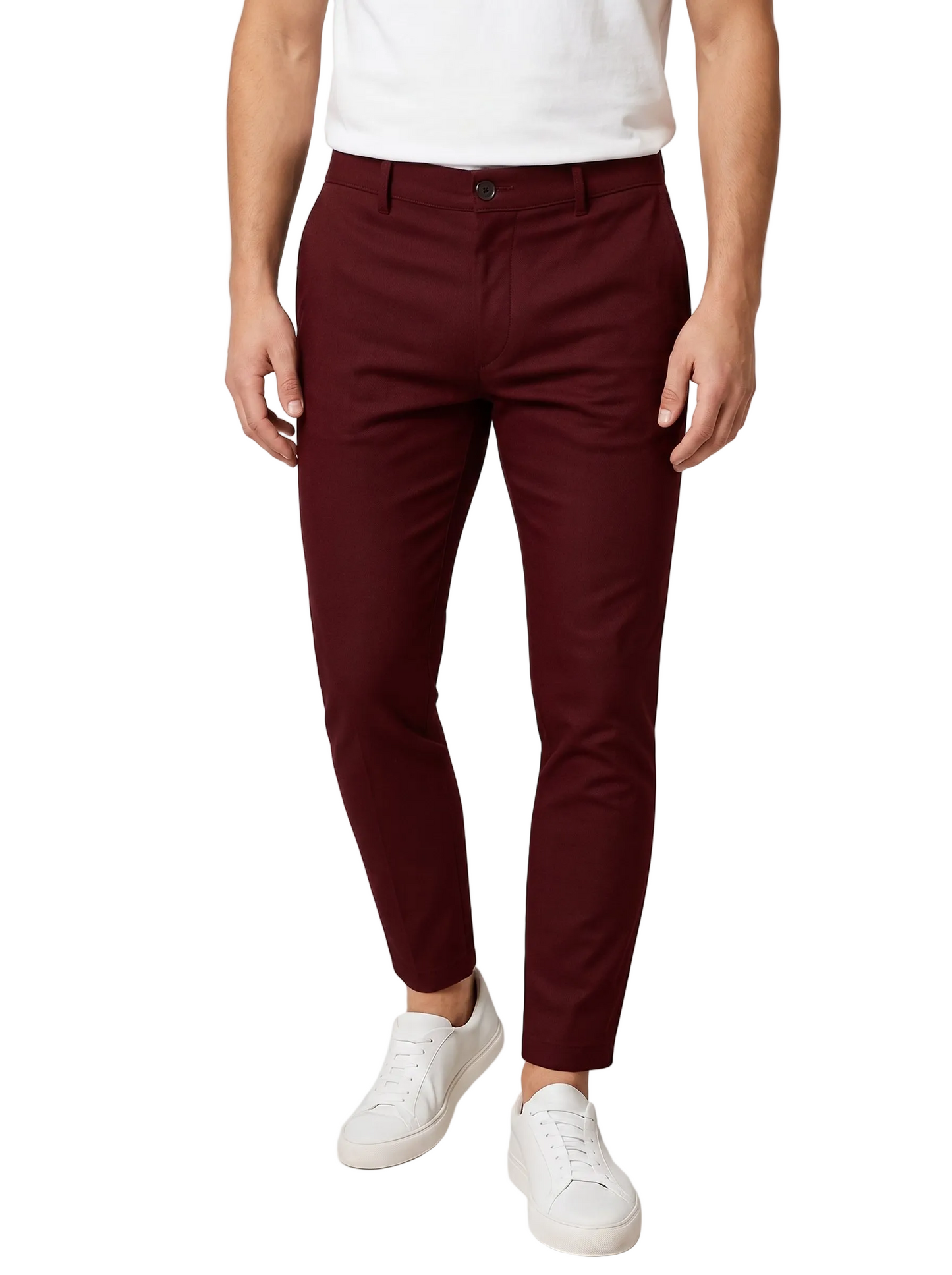 Men's Dress Pants with Button and Zip Closure