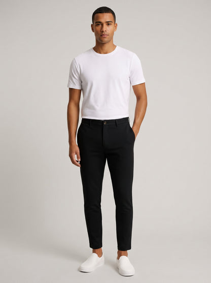 Men's Dress Pants with Button and Zip Closure