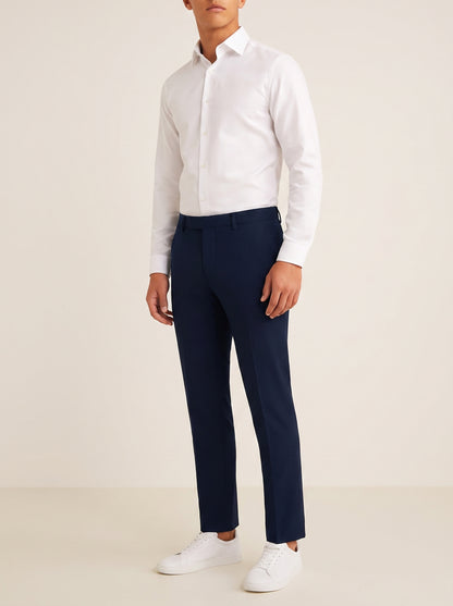 Men's Dress Pants with Button and Zip Closure