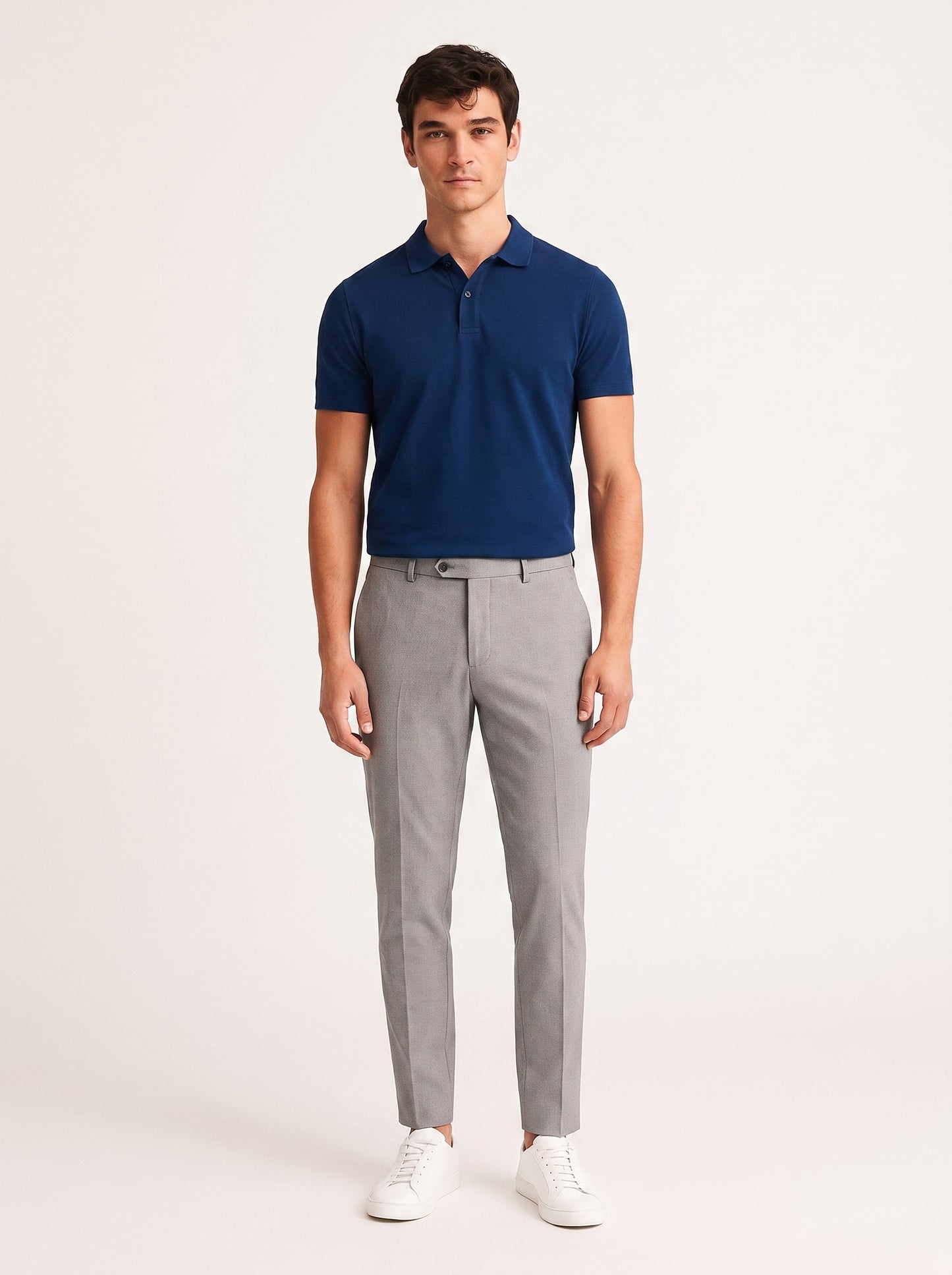 Men's Dress Pants with Button and Zip Closure