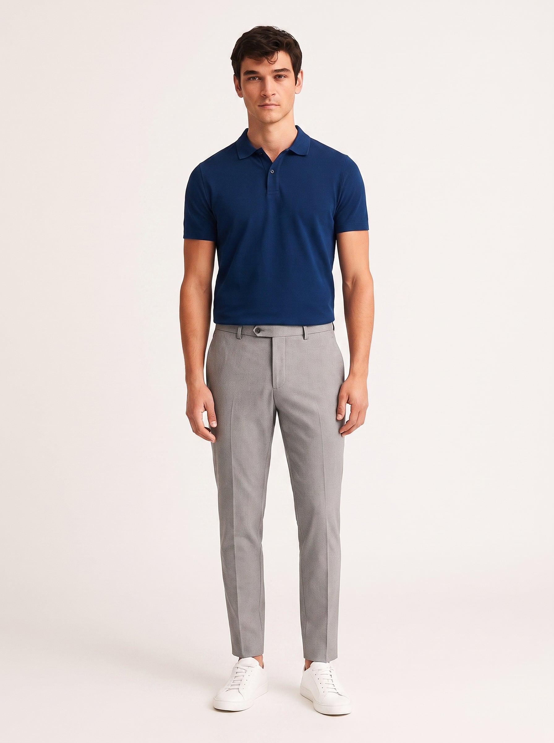 Men's Dress Pants with Button and Zip Closure