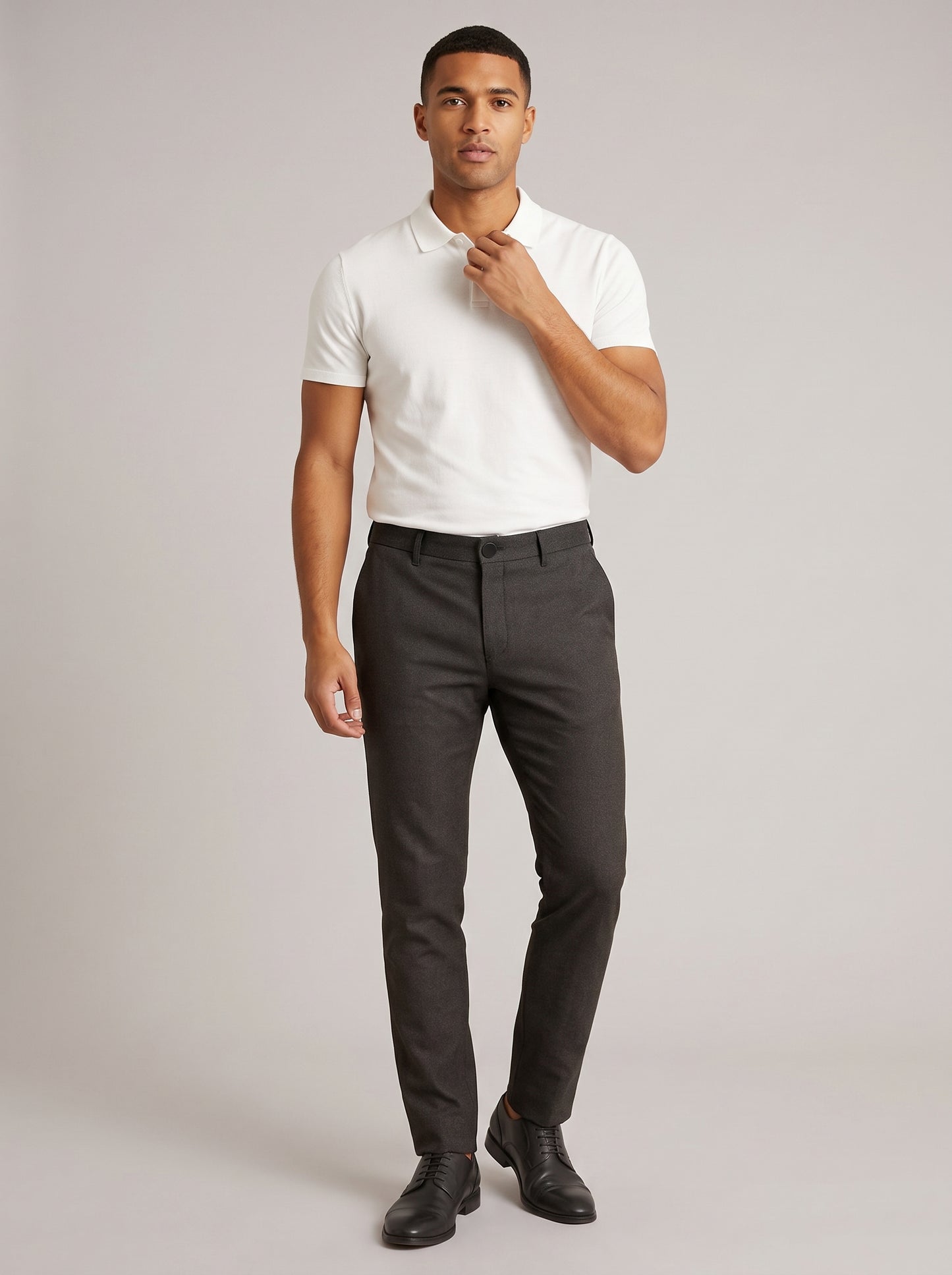 Men's Dress Pants with Button and Zip Closure