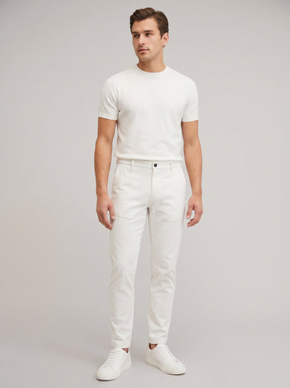 Men's Dress Pants with Button and Zip Closure