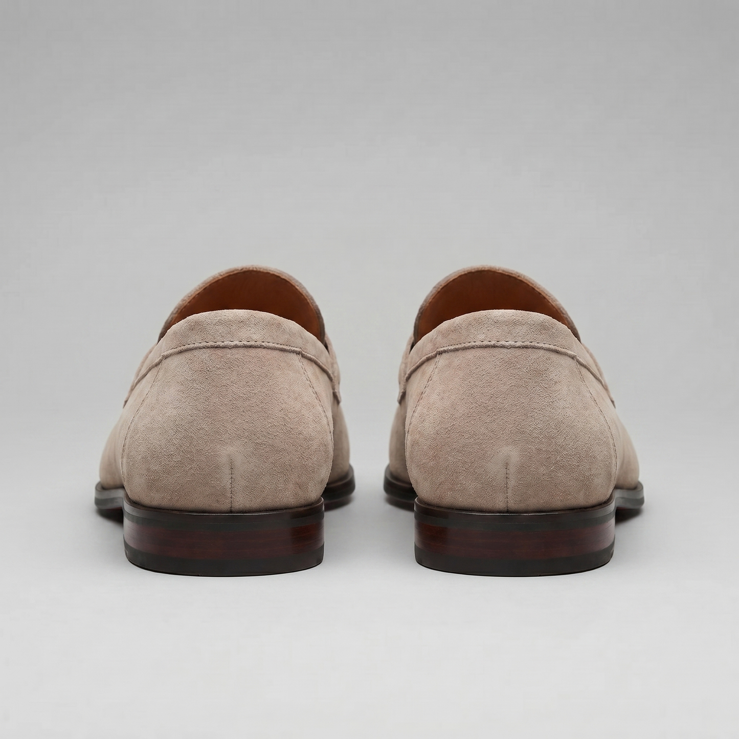 Men's Penny Loafers with Slip-On Design and Moccasin Seam Detail
