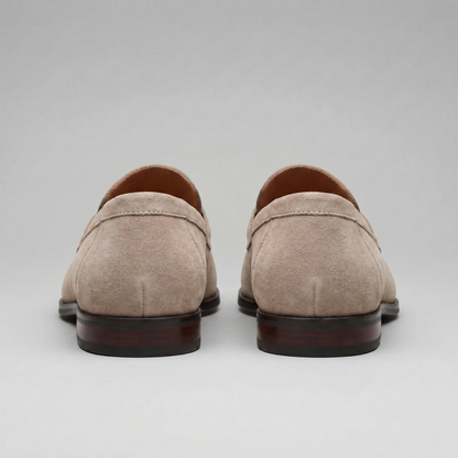 Men's Penny Loafers with Slip-On Design and Moccasin Seam Detail