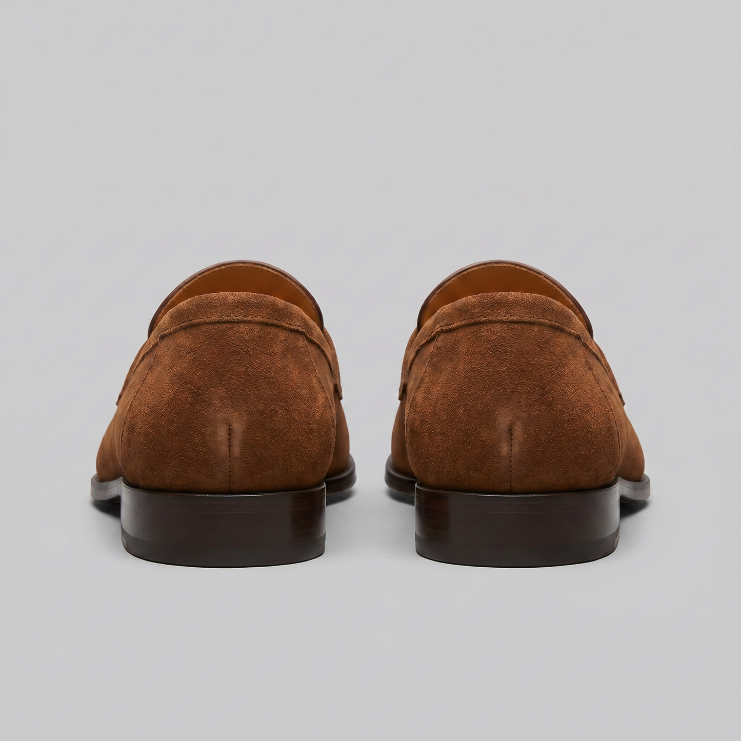 Men's Penny Loafers with Slip-On Design and Moccasin Seam Detail