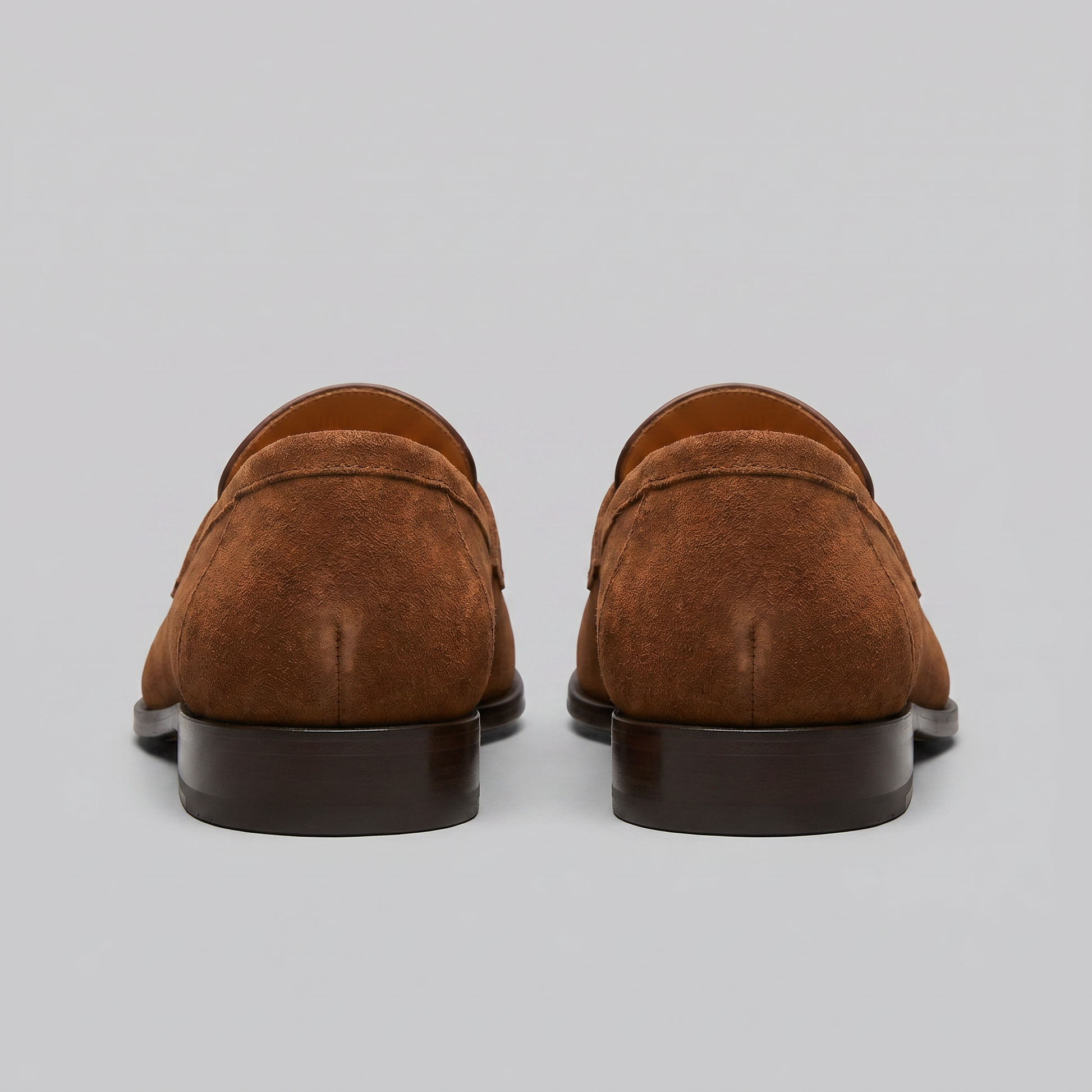 Men's Penny Loafers with Slip-On Design and Moccasin Seam Detail