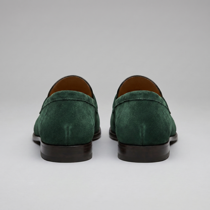 Men's Penny Loafers with Slip-On Design and Moccasin Seam Detail