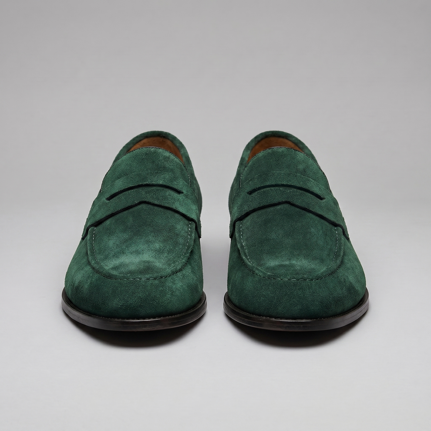 Men's Penny Loafers with Slip-On Design and Moccasin Seam Detail