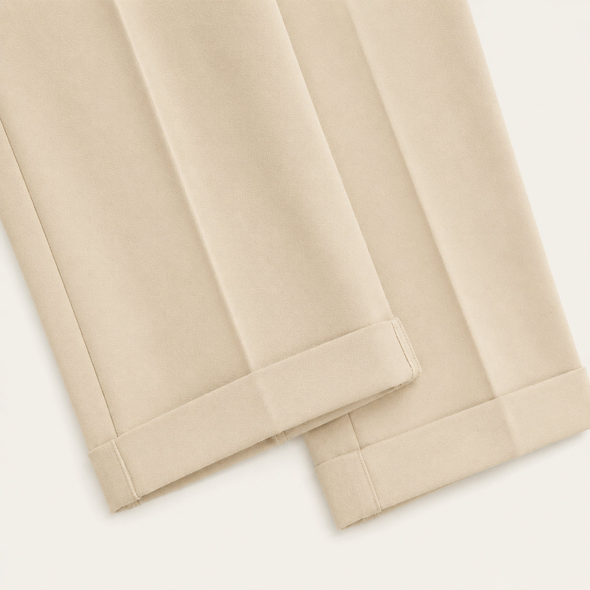 Men's Pleated Dress Pants with Tapered Leg and Cuffed Hem