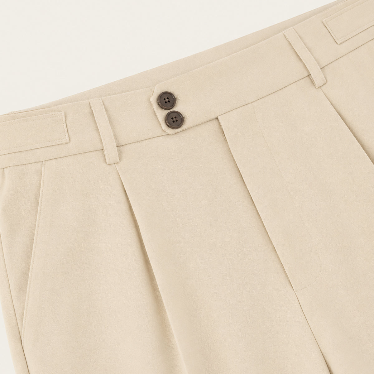 Men's Pleated Dress Pants with Tapered Leg and Cuffed Hem