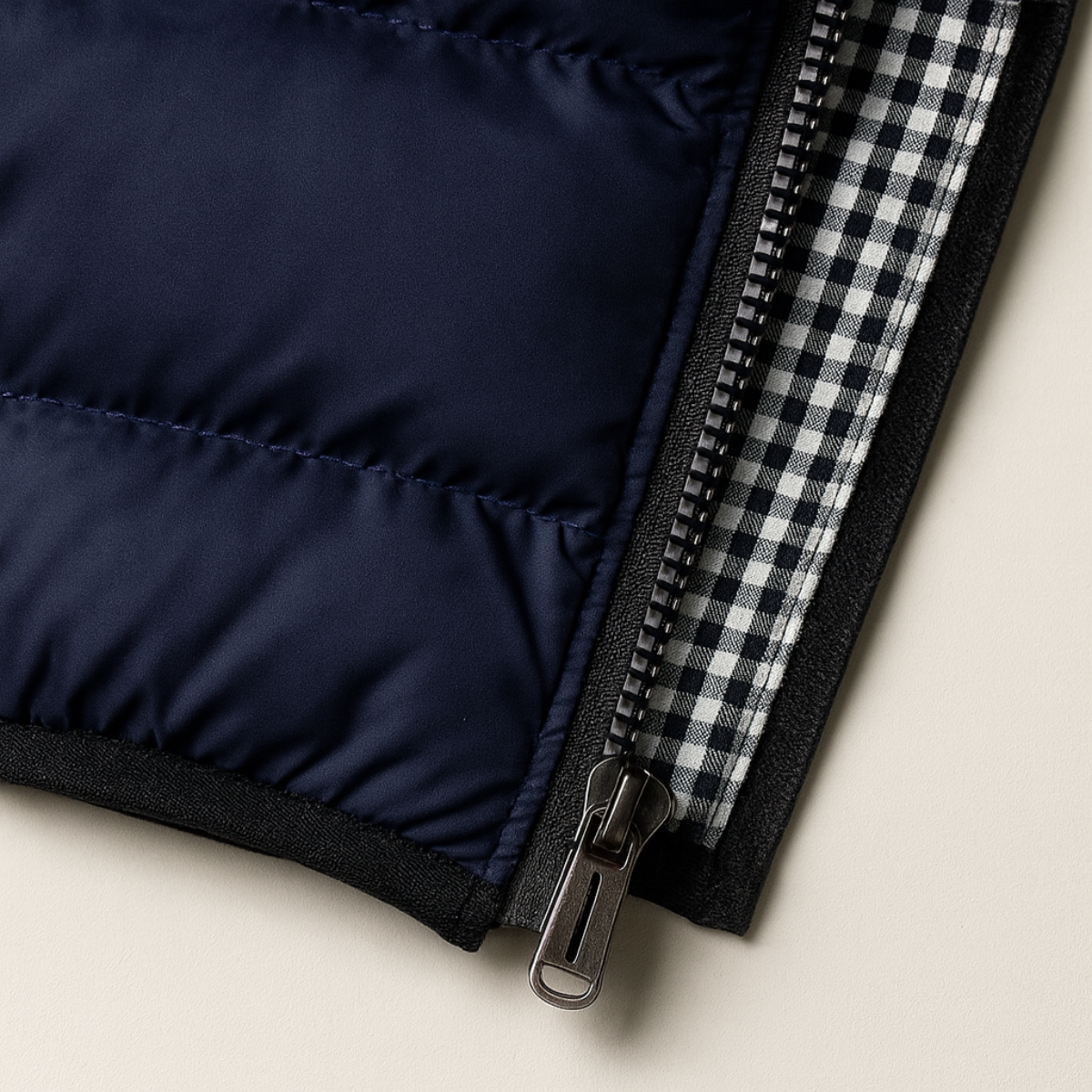 Men's Quilted Puffer Vest with Stand Collar and Full Zip