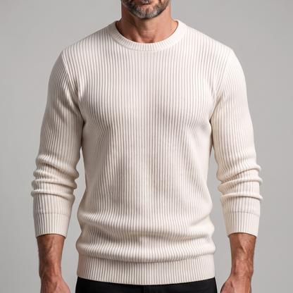 Men's Ribbed Crew Neck Sweater