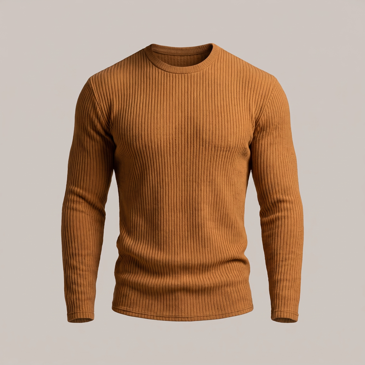 Men's Ribbed Crew Neck Sweater
