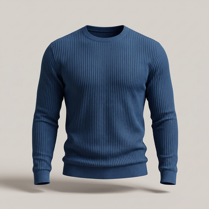 Men's Ribbed Crew Neck Sweater