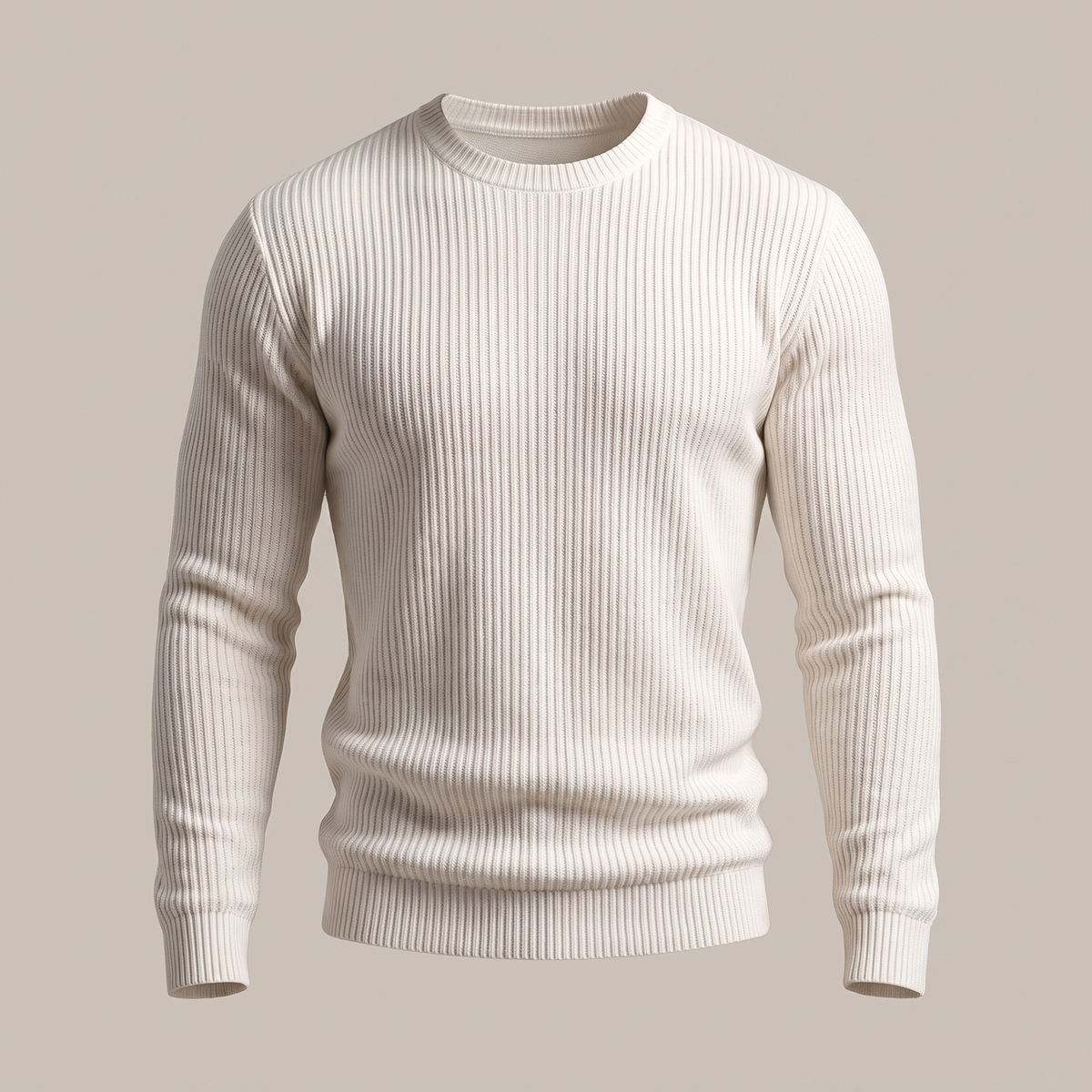 Men's Ribbed Crew Neck Sweater