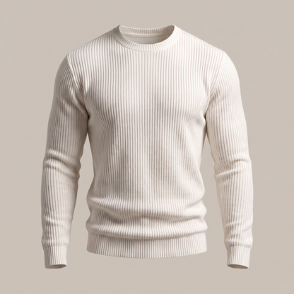 Men's Ribbed Crew Neck Sweater