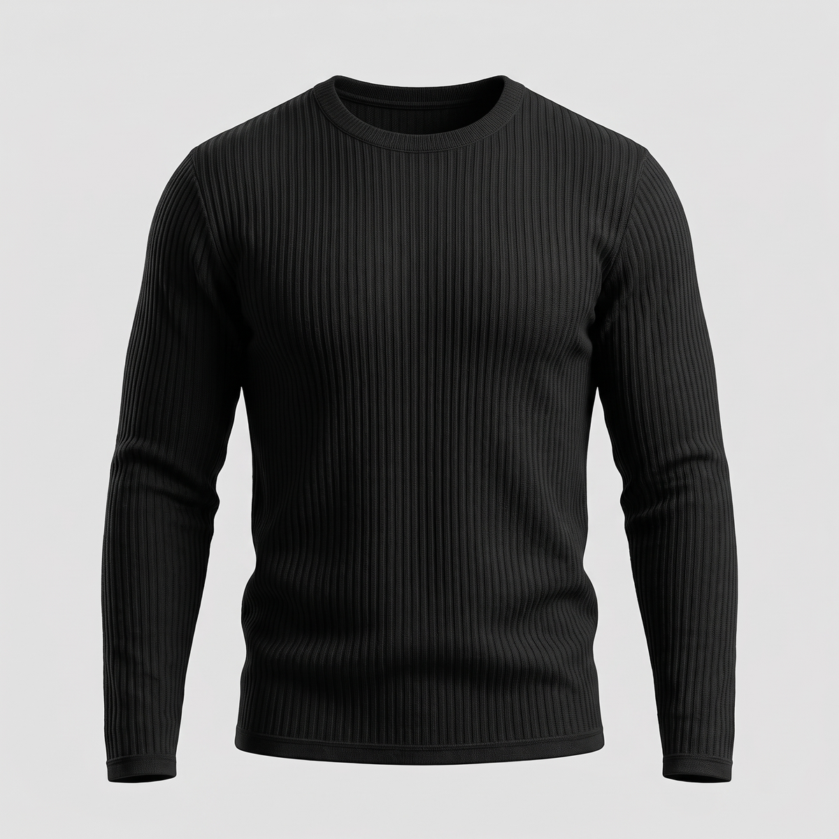 Men's Ribbed Crew Neck Sweater