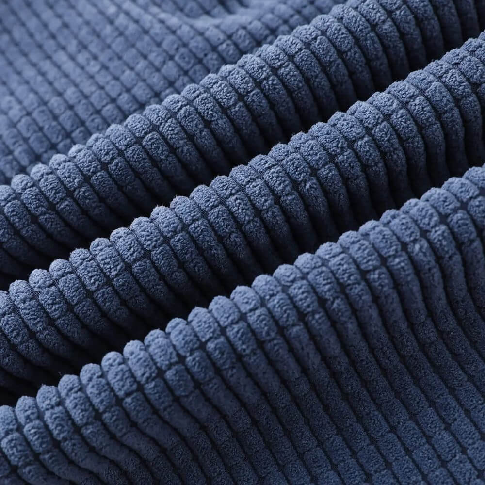 Men's Ribbed Jogger Trousers with Drawstring Waist