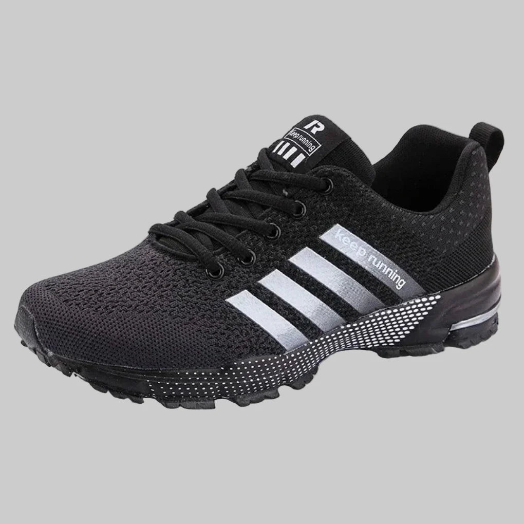 Men's Running Sneakers with Lace-Up Closure and Cushioned Sole