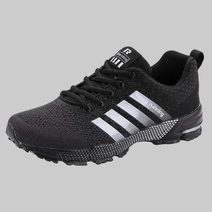 Men's Running Sneakers with Lace-Up Closure and Cushioned Sole