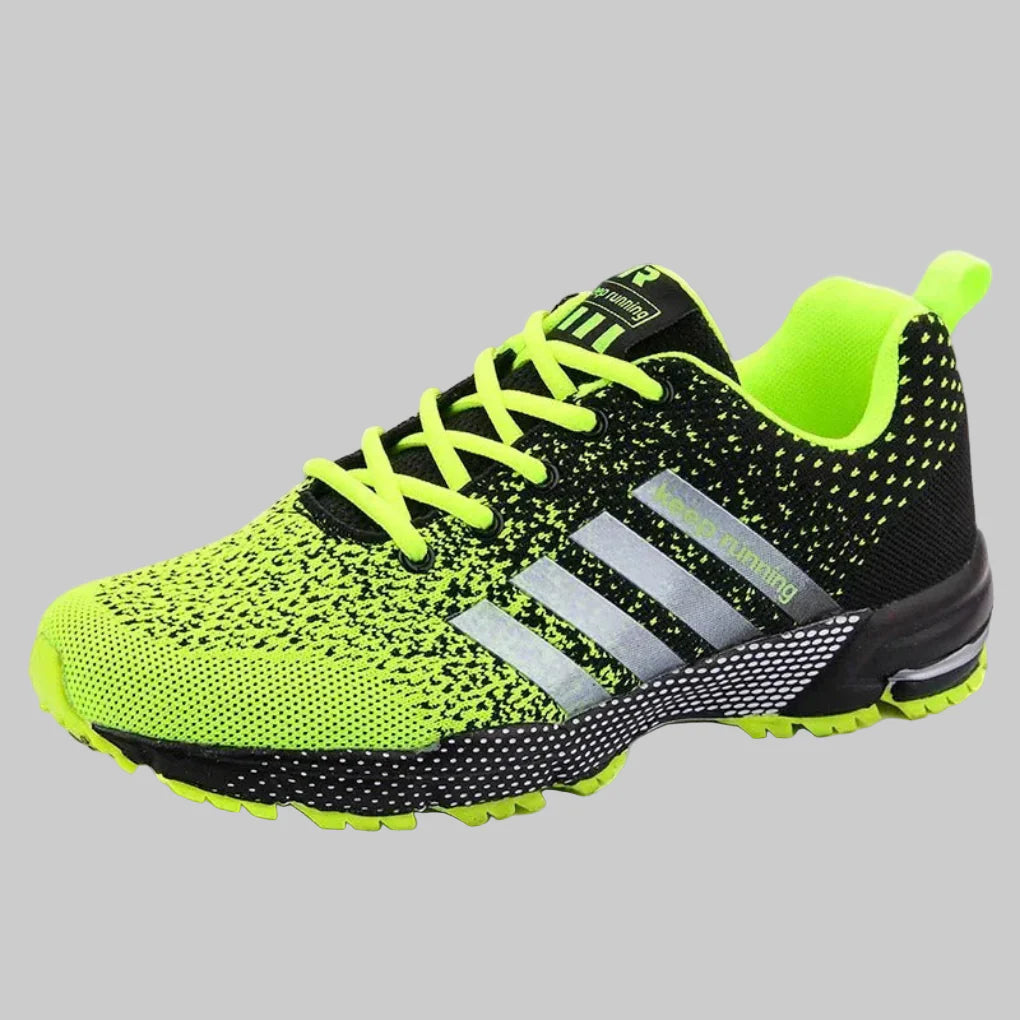 Men's Running Sneakers with Lace-Up Closure and Cushioned Sole