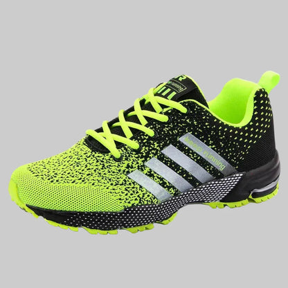 Men's Running Sneakers with Lace-Up Closure and Cushioned Sole