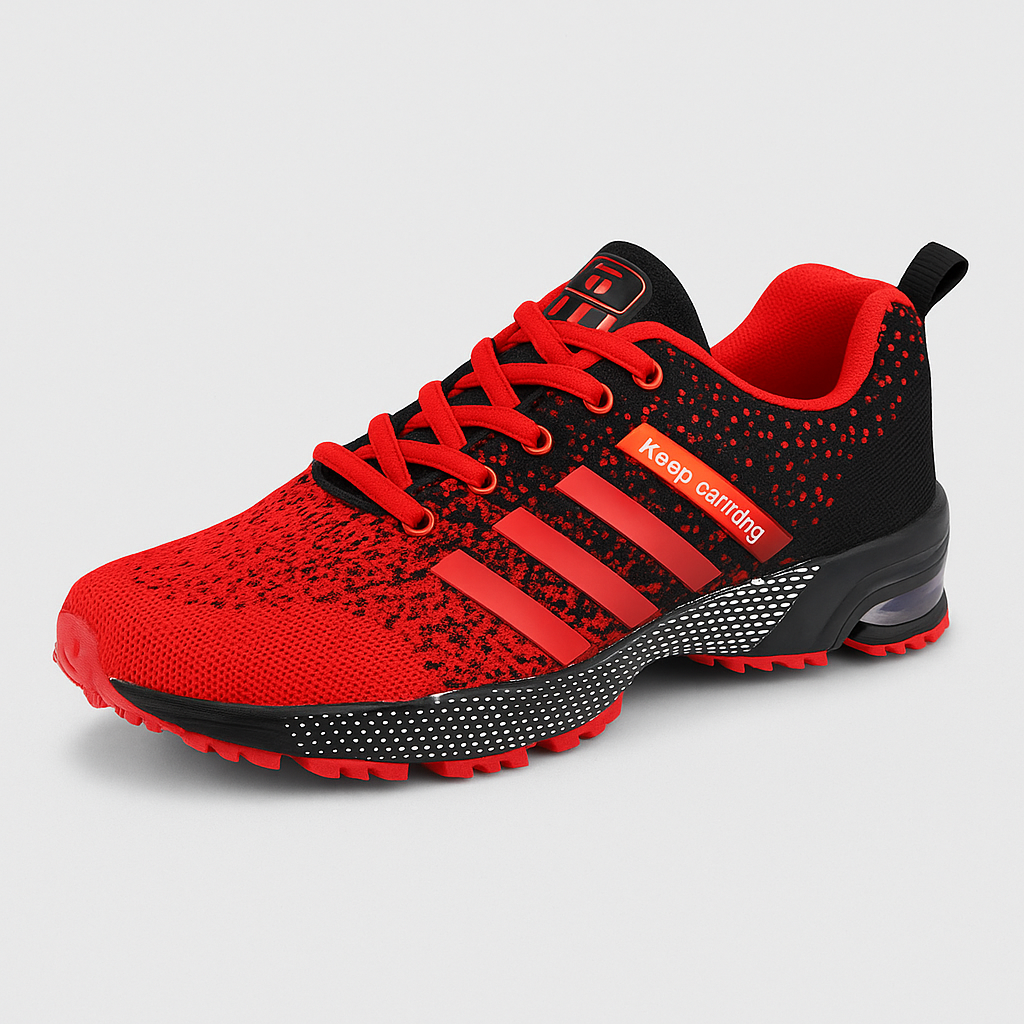 Men's Running Sneakers with Lace-Up Closure and Cushioned Sole