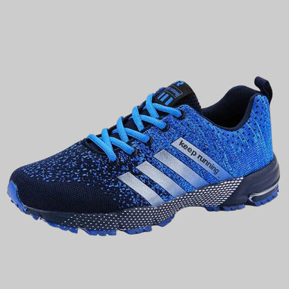 Men's Running Sneakers with Lace-Up Closure and Cushioned Sole