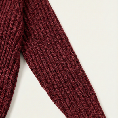 Men's Shawl Collar Cardigan with Button Closure and Ribbed Cuffs