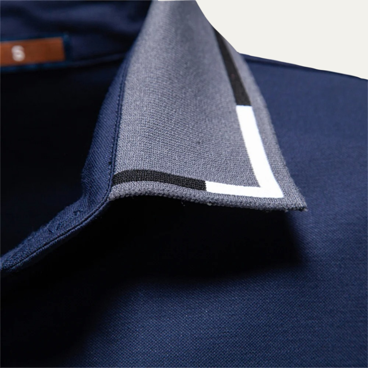 Men's Short Sleeve Polo Shirt with Contrast Trim and Slim Fit