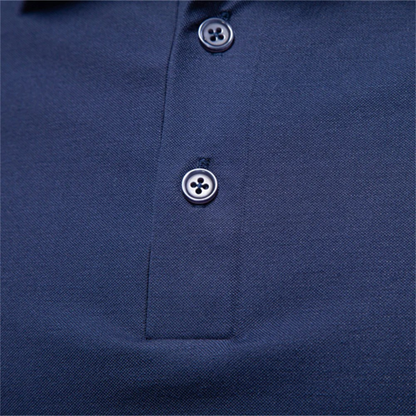 Men's Short Sleeve Polo Shirt with Contrast Trim and Slim Fit
