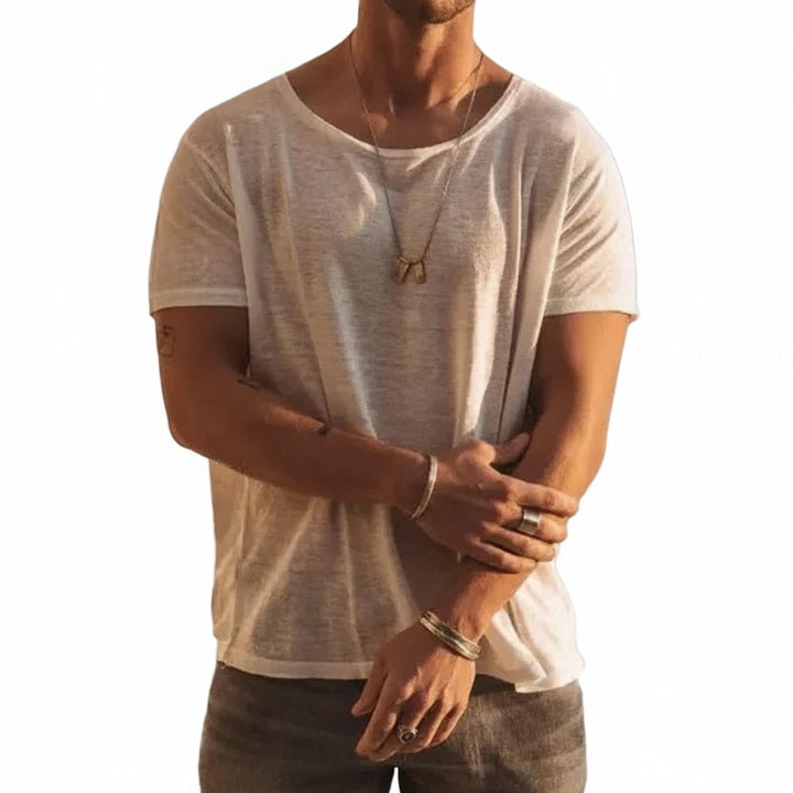 Men's Short Sleeve T-Shirt with Round Neck