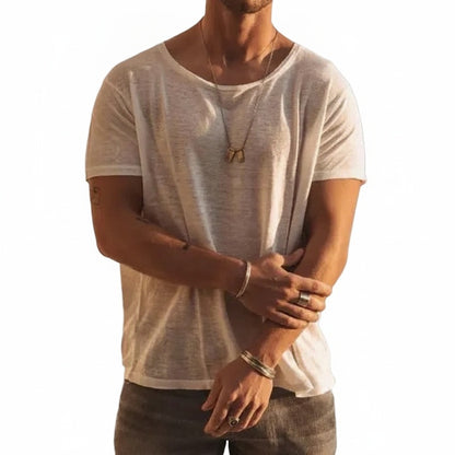 Men's Short Sleeve T-Shirt with Round Neck