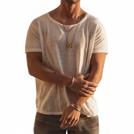 Men's Short Sleeve T-Shirt with Round Neck