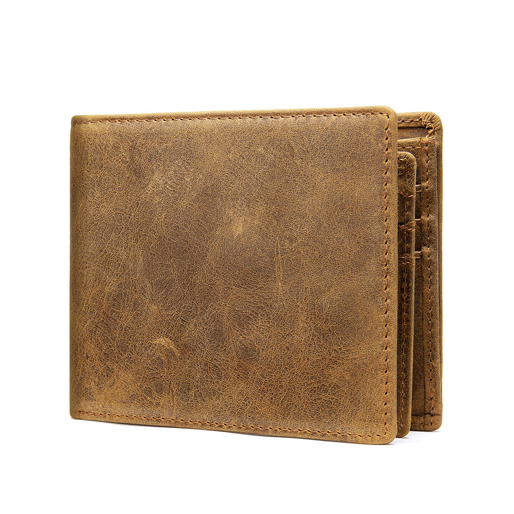 Men's Slim Bifold Wallet with RFID Blocking and ID Window