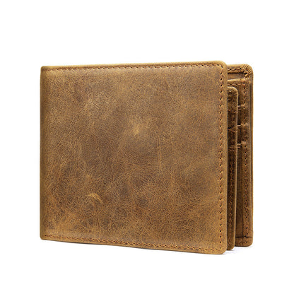 Men's Slim Bifold Wallet with RFID Blocking and ID Window