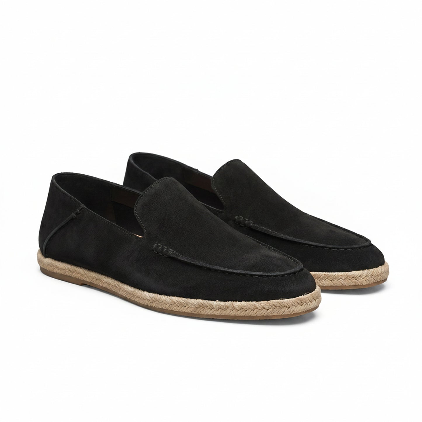 Men's Slip-On Espadrille Loafers with Jute Rope Sole