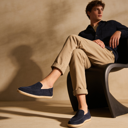 Men's Slip-On Espadrille Loafers with Jute Rope Sole