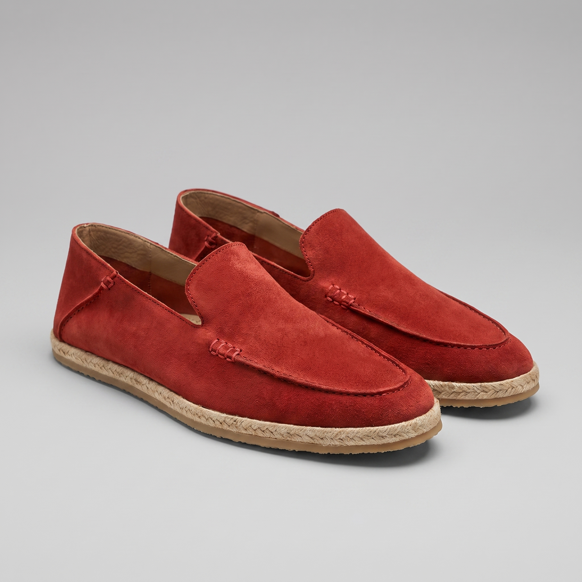 Men's Slip-On Espadrille Loafers with Jute Rope Sole