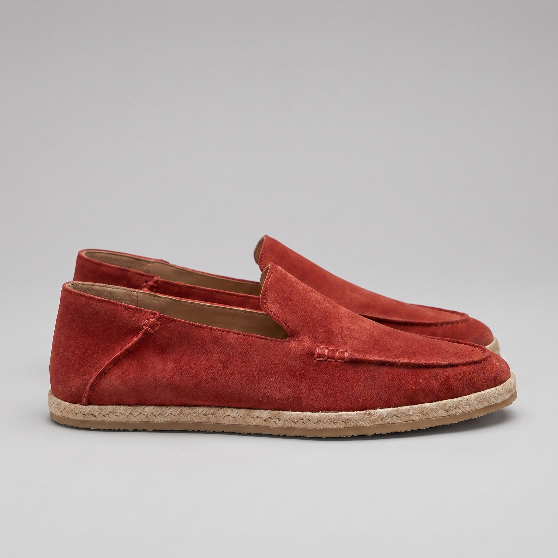 Men's Slip-On Espadrille Loafers with Jute Rope Sole
