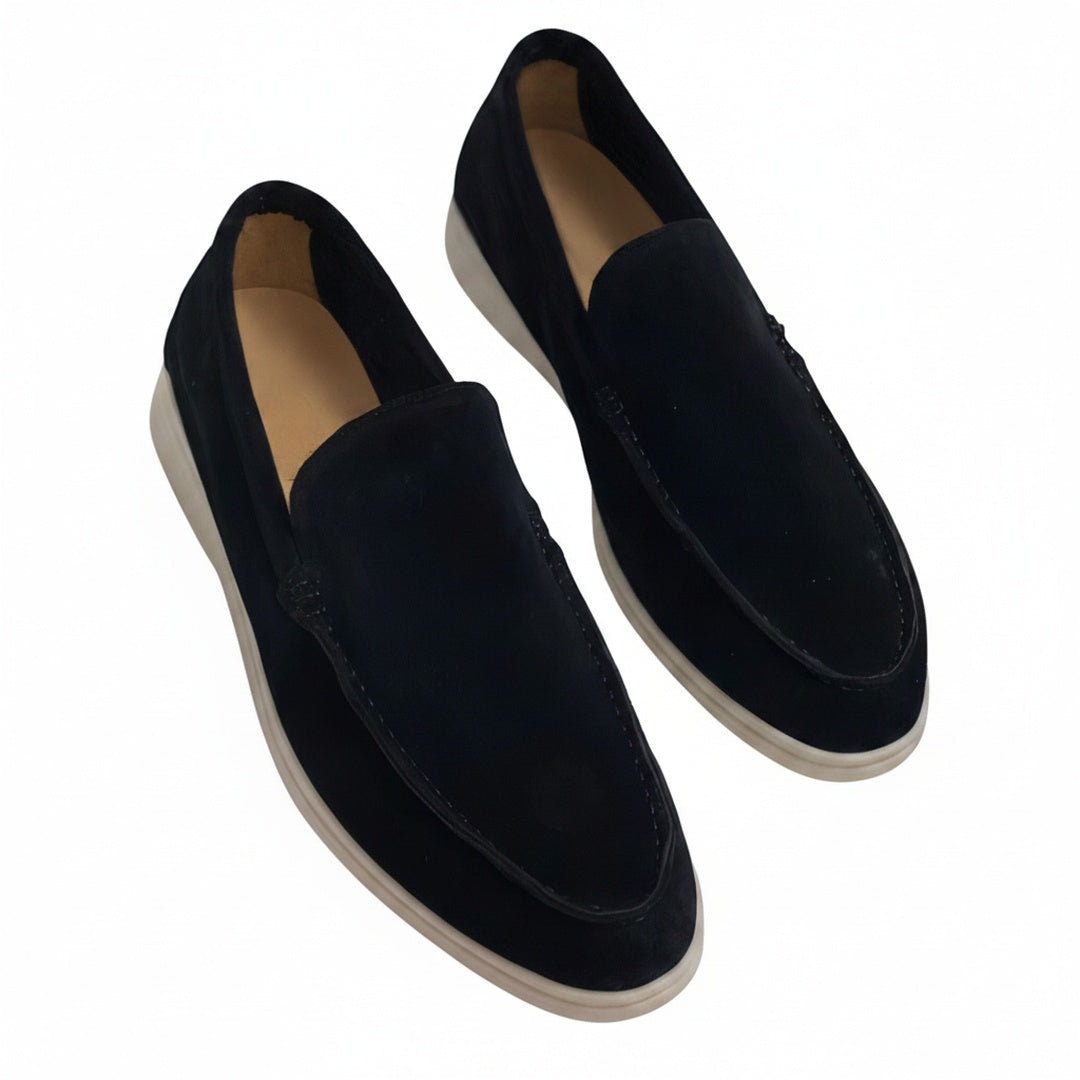 Men's Slip-On Loafers with White Flatform Sole