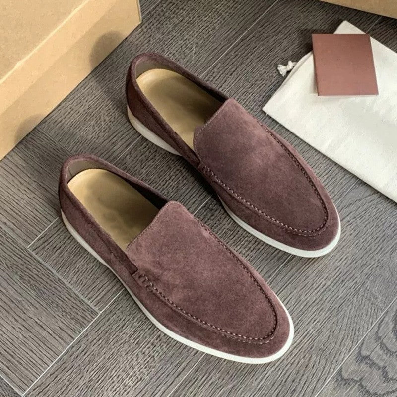 Men's Slip-On Loafers with White Flatform Sole