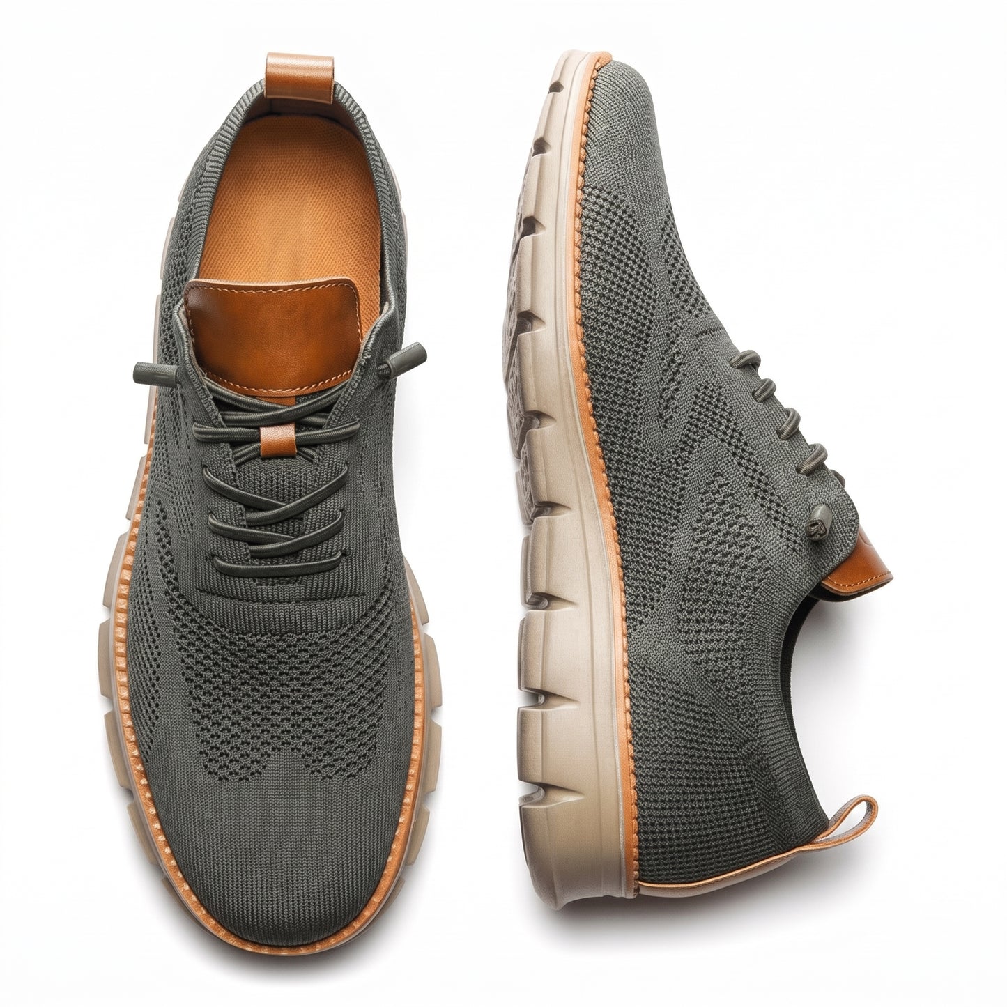 Men's Sneakers with Lace-Up Closure and Cushioned Insole