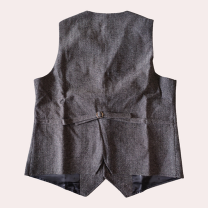 Men's Suit Vest Slim Fit with V-Neck and Button Closure