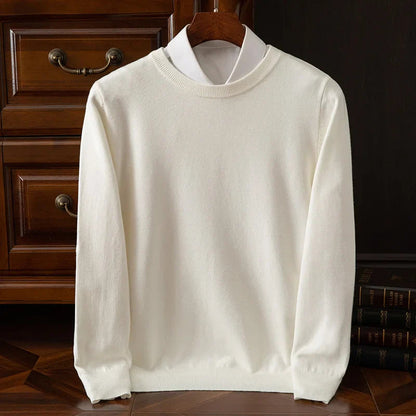 Men's Sweater with Round Neck and Long Sleeves Regular Fit