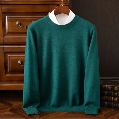 Men's Sweater with Round Neck and Long Sleeves Regular Fit